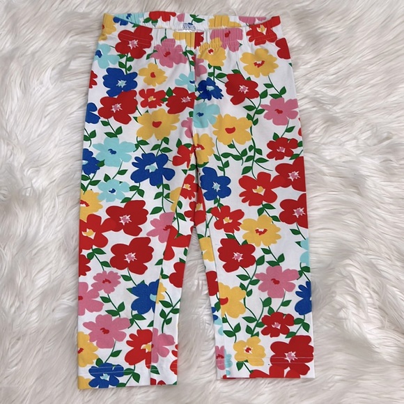 Hanna Andersson Girls Flower Floral Print Leggings NWOT 120 Size US 6-7 - Picture 1 of 6